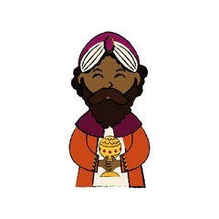 Three wise man cartoon icon vector illustration graphic design