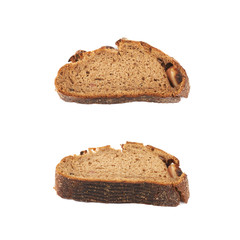 Slice piece of bread isolated