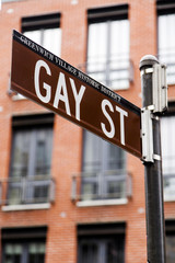 Gay Street Sign Manhattan New York