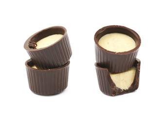 Chocolate confection candy isolated