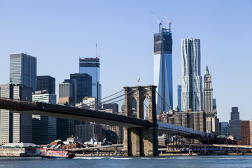 Obraz premium Brooklyn Bridge and Manhattan Skyline