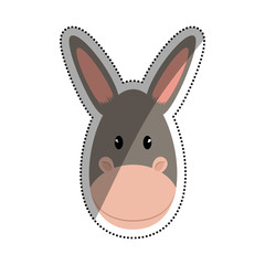 Donkey animal cartoon icon vector illustration graphic design