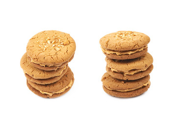 Peanut butter homemade cookie isolated