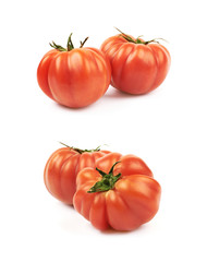 Ripe red beef tomato isolated