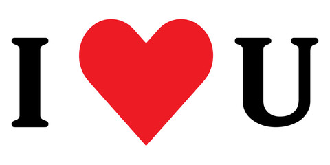 I Love You - I Herz U - Rot © poinz