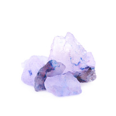 Fototapeta premium Pile of salt crystals isolated