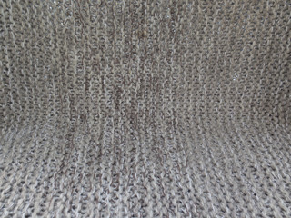 Floor and wall with texture of knitted canvas