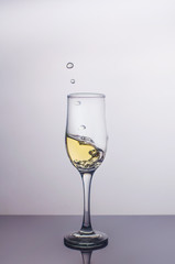 Splash in a glass of champagne