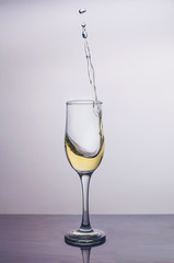 Splash in a glass of champagne