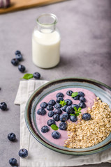 Homemade blueberry yogurt