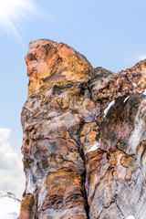 Unusual rock in the canyon
