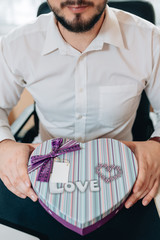 hand man make out a gift