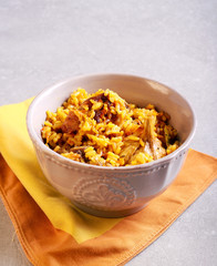 Ribs with rice casserole