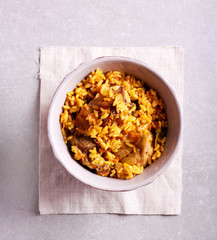 Ribs with rice casserole