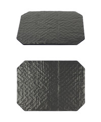 Octagonal sheet of black cardboard