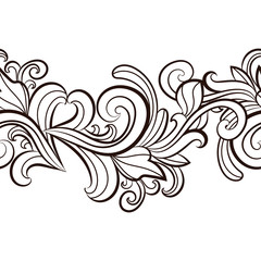 Fototapeta premium Seamless pattern with floral elements 