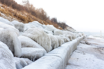 Winter cold seascape