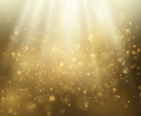 Golden glitter vector background. EPS10