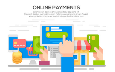 online payment vector concept illustration