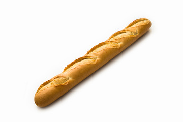 Baguette isolated on white background