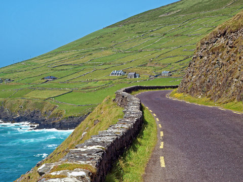 Coastal vista on Slea Head Drive in the Dingle Peninsula, County Kerry, Ireland