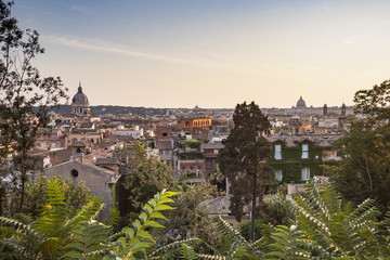 Fototapeta na wymiar The rooftops of Rome.