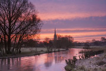 Fototapeta na wymiar Salisbury cathedral in Wiltshire, UK.