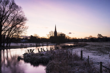 Obraz premium Salisbury cathedral in Wiltshire, UK.