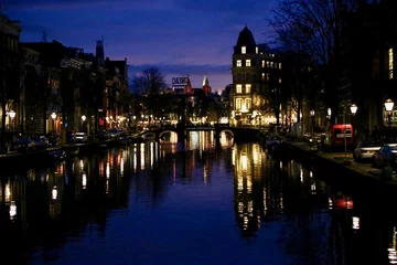 Foto op Plexiglas アムステルダム　夜景 © dunhill
