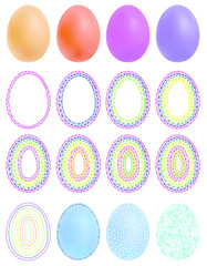 eggs. mosaic constructor. easy to color and modify. vector illustration. 