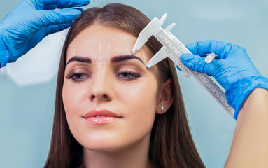 Permanent eyebrow make up.