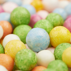 Surface coated with colorful balls