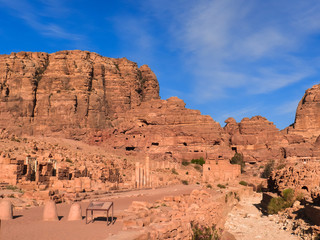 Fototapeta na wymiar Ancient Petra ruins landscape