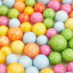 Surface coated with colorful balls