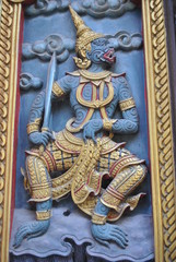 Window Art Woods Work  Wat Samien Nari Bangkok Thailand Temple