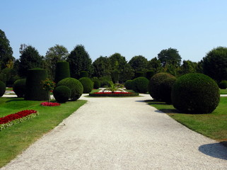 Gravel-paved path in a garden