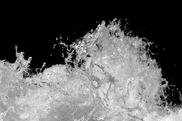 Water Splash on Black Background
