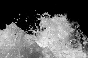 Water Splash on Black Background