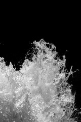 Water Splash On Black Background