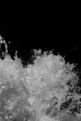 Water Splash on Black Background