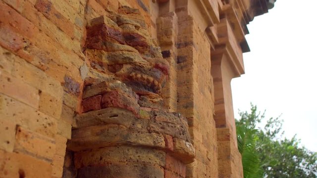 Old Brick cham towers in Nha Trang, landmark Vietnam. Asia Travel concept. Journey through Vietnam Concept.