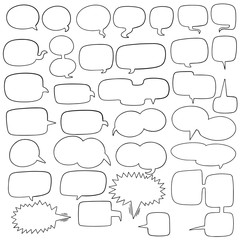 Obraz premium vector set of speech bubbles
