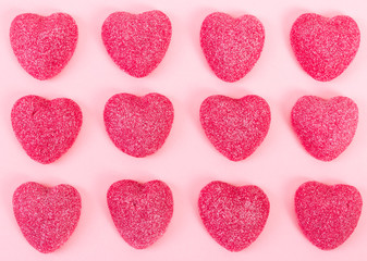Pattern of candy heart shape