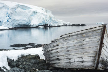 Waterboat on Ice in Antarctica © David Defranceski