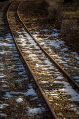 Fototapeta premium Snowy Railroad