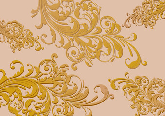 Fototapeta premium brocado rose gold 