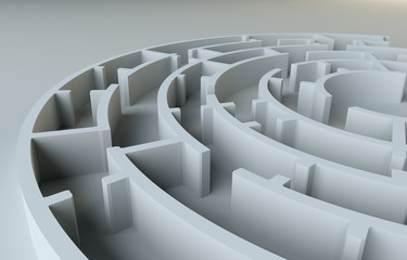 Maze close-up. 3D Illustration
