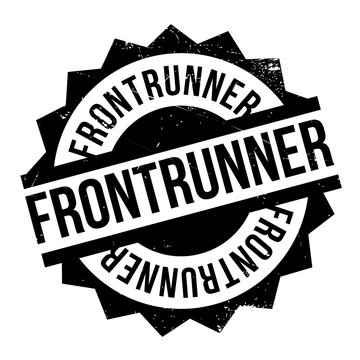 Frontrunner rubber stamp. Grunge design with dust scratches. Effects can be easily removed for a clean, crisp look. Color is easily changed.
