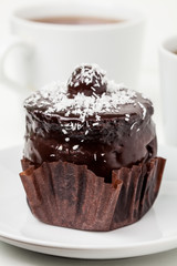 Pie. Sweet cupcake. Bakery products. Celebration. Tasty dessert.