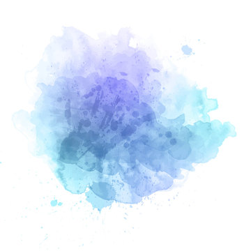 Blue watercolor splash vector